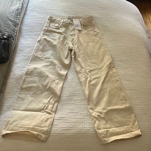 NWT Zara Canvas Wide Leg Jeans